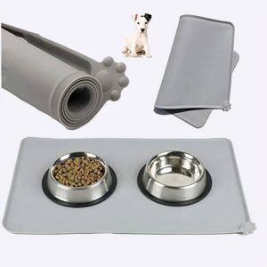 Tapis en silicone pour chien Couchage chien Tapis pour chien couleur: Gris|Noir