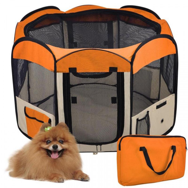 Tente octogonale pliable pour chiens Mobilier pour chien Parc pour chien couleur: Bleu|Noir|Orange|Rose|Vert
