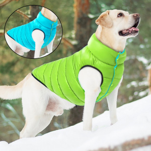 Veste d’hiver pour chien Manteau pour chien Vêtement chien couleur: Rouge|Vert