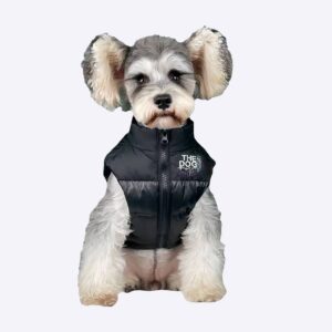Veste en duvet pour chiens Manteau pour chien Vêtement chien couleur: Noir