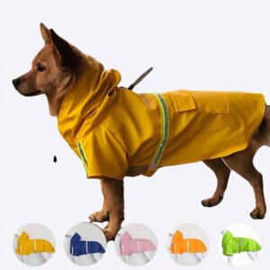 Veste réfléchissante et imperméable pour chien Manteau pour chien Vêtement chien couleur: Bleu|Jaune|Orange|Rose