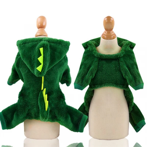 Vêtements en forme de dinosaure pour chien Déguisement pour chien Vêtement chien couleur: Vert