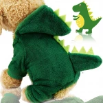 Vêtements en forme de dinosaure pour chien Déguisement pour chien Vêtement chien couleur: Vert