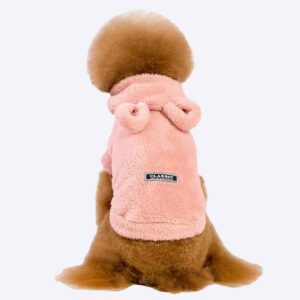 Vêtements en molleton pour chiens Manteau pour chien Vêtement chien couleur: Gris|Marron|Rose