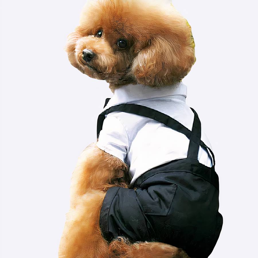 Costume de mariage chic pour chien Costume de mariage chic pour chien Manteau pour chien Vêtement chien couleur: Blanc
