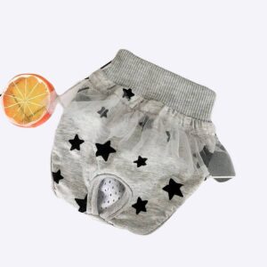 Couche-culotte en dentelle pour chiens Vêtement chien couleur: Gris