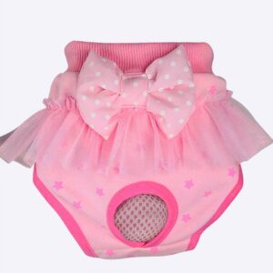 Couche-culotte en soie pour chiens Vêtement chien a7796c561c033735a2eb6c: Bleu|Rose