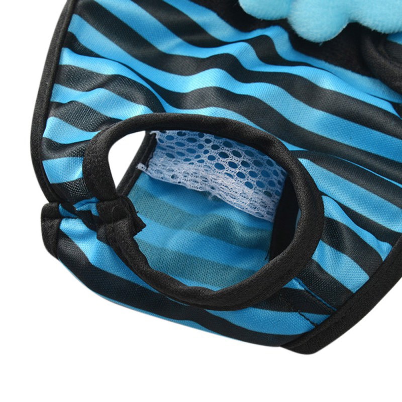 Couche-culotte rayée lavable pour chien Vêtement chien a7796c561c033735a2eb6c: Bleu|Rose|Rouge|Vert