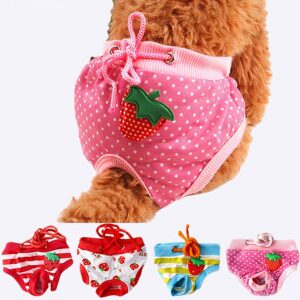 Culotte hygiénique pour chiens Vêtement chien couleur: Bleu|Rose|Rouge