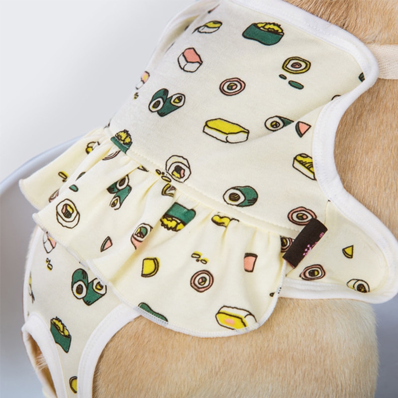 Culotte physiologique réutilisable pour chien Vêtement chien Culotte Pour Chien Ventes privées couleur: Bleu|Jaune