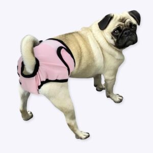 Culotte short pour chien, couche-culotte physiologique pour animaux de compagnie chiens Vêtement chien Culotte Pour Chien couleur: Rose