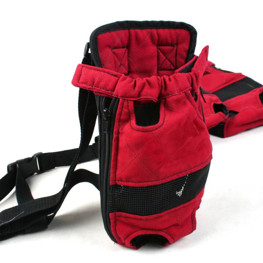 Sac de transport réglable pour chien Sac à dos pour chien Transport chien couleur: Rouge