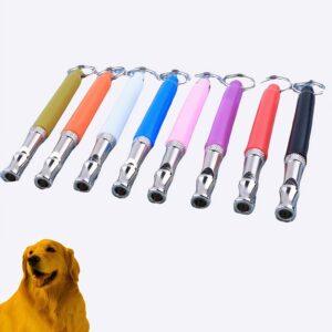 Sifflet de dressage ultrasonique pour chien Répulsif chien Accessoire chien couleur: Bleu|Noir|Rose|Rouge|Violet