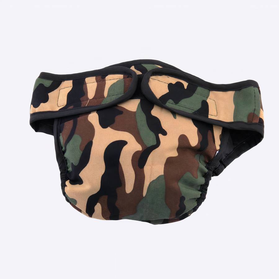 Sous-vêtement couche pour chien Sous-vêtement couche pour chien Vêtement chien Taille: XXL Couleur: Kaki