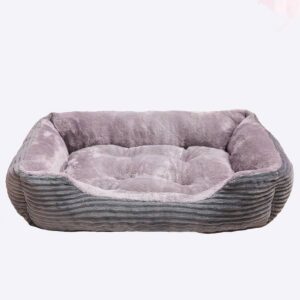 Panier peluche pour chien Panier chien Couchage chien Lit pour chien couleur: Gris|Rouge