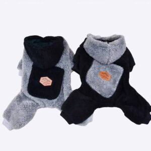tenue d’hiver pour animaux de compagnie Manteau pour chien Vêtement chien couleur: Gris|Noir