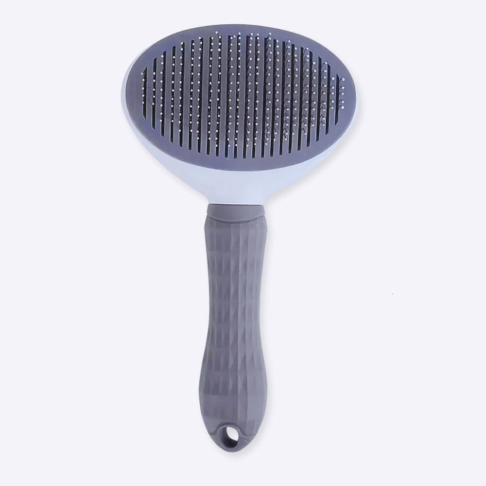 Brosse de toilettage autonettoyante pour chiens Hygiène chien couleur: Gris|