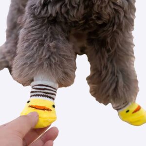 Chaussons antidérapants motif animal pour chien Chaussure pour chien Vêtement chien couleur: Bleu|Rose|Vert 