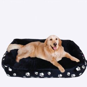 Panier noir motif patte pour grand chien XXL Panier chien Panier chien xxl couleur: Noir