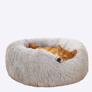 Panier rond en peluche pour chien XXL Panier chien Panier chien xxl couleur: Bleu|Gris|Noir|Vert|Violet