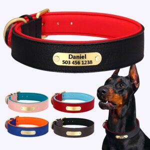 Collier en simili cuir double couche pour chien Accessoire chien Collier chien couleur: Bleu|Marron|Noir|Rose|Rouge