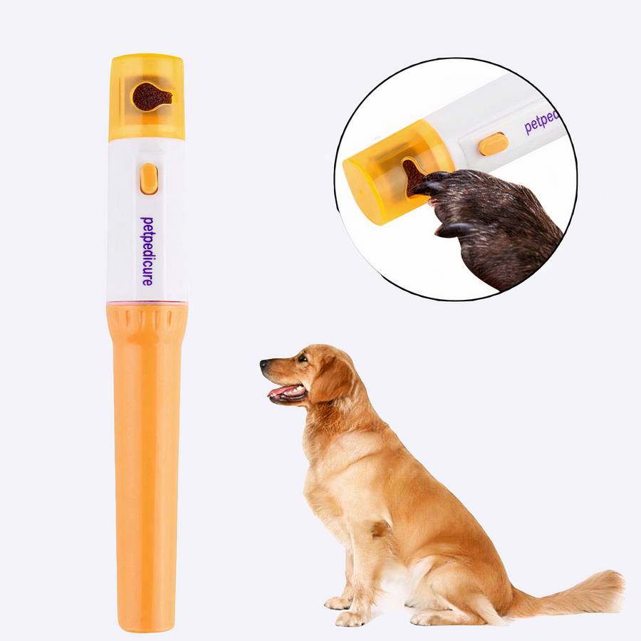 Coupe griffe électrique jaune pour chien Tondeuse à ongles électrique pour chien couleur: Jaune