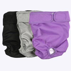 Culotte douce imprméable pour chiens Culotte Pour Chien Vêtement chien couleur: Gris|Noir|Violet