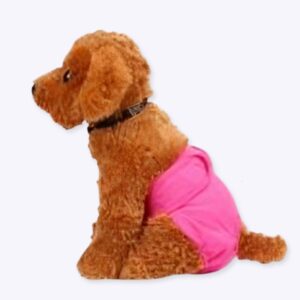Couche-culotte lavable couleur unie pour chien Culotte Pour Chien Vêtement chien couleur: Rose|