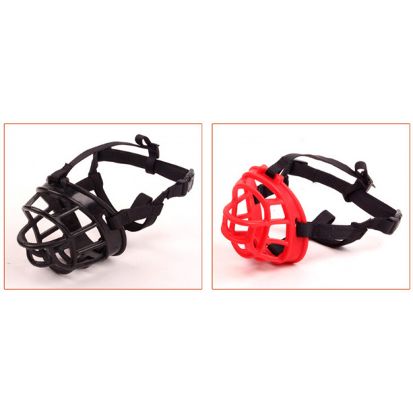 Muselière confortable et souple en silicone pour chien Accessoire chien couleur: Gris|Noir|Rouge