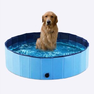 Piscine pliable ronde en PVC pour chien Hygiène chien couleur: Blanc|Bleu|Bleu Foncé|Rouge