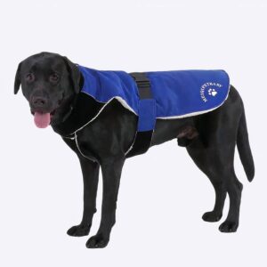 Manteau polaire couleur unie pour chiens en bleu