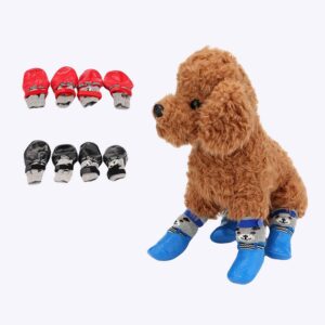 Chaussures imperméable antidérapant pour chien Chaussure pour chien Vêtement chien couleur: Bleu|Noir|Rouge