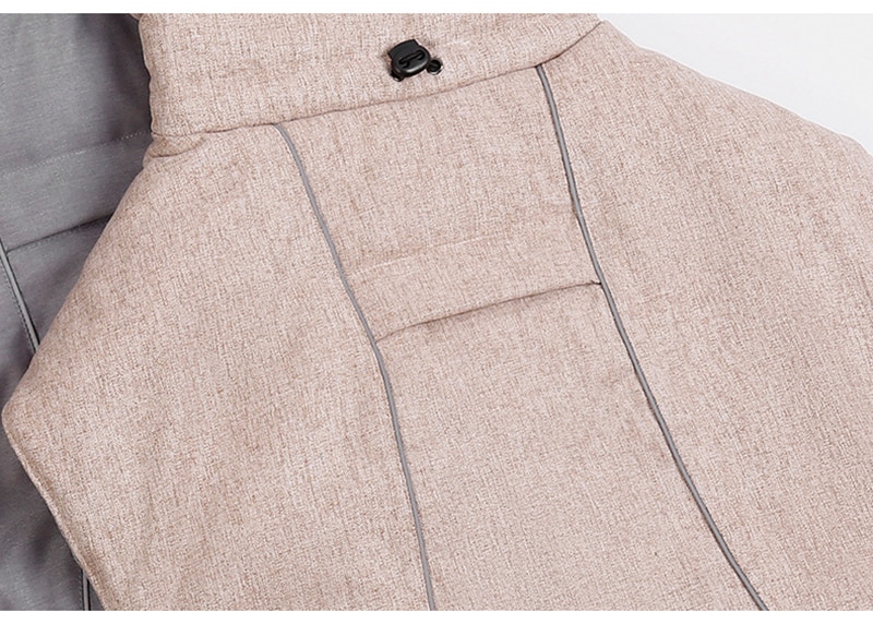 Manteau chaud et épais à col haut pour chiens Manteau pour chien Vêtement chien couleur: Beige|Gris|Rose|Rouge