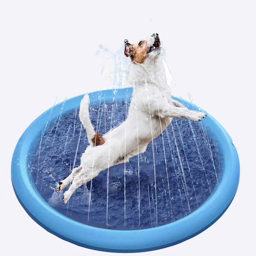 Tapis jet d'eau pour chien Tapis jet d’eau d’eau pour chien Accessoire chien couleur: Bleu|Bleu clair