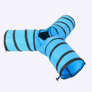 Tunnel pliable pour petits chiens Accessoire chien Jouets pour chien couleur: Bleu|Rose
