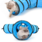 Tunnel pliable pour petits chiens Accessoire chien Jouets pour chien couleur: Bleu|Rose