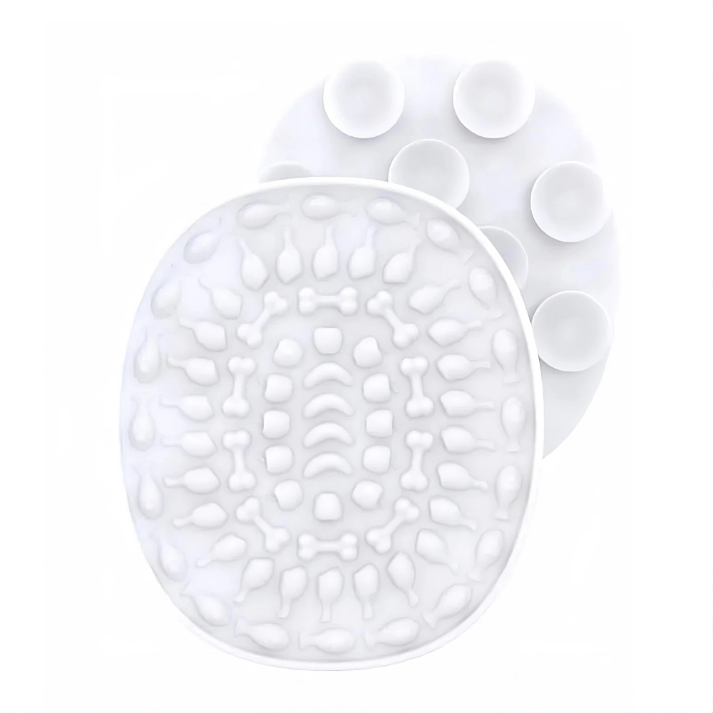 Tapis à lécher ovale en Silicone pour chien avec ventouses – Image 4