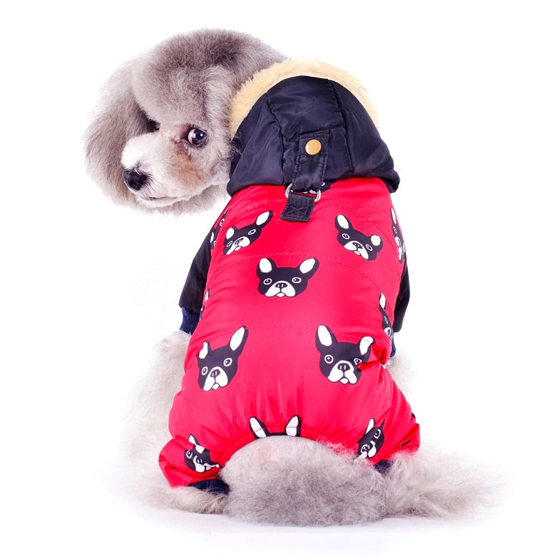 Manteau d’hiver chaud en duvet de neige pour chien Manteau pour chien Vêtement chien Couleur: Rouge Taille: XXL