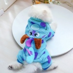 Manteau épais mignon à capuche pour chien Manteau pour chien Vêtement chien couleur: Bleu