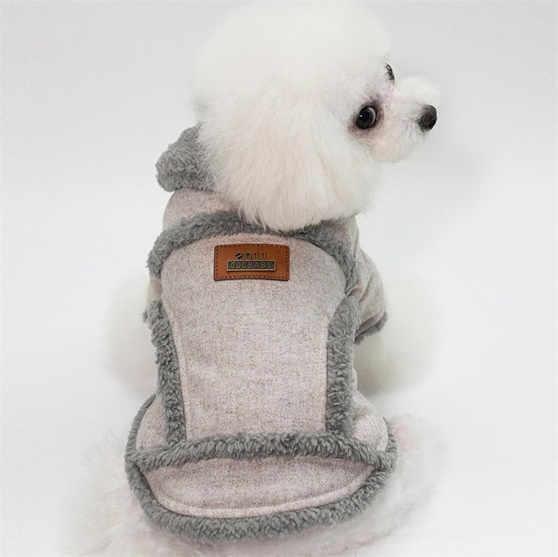 Manteau d’hiver en polaire de haute qualité pour chien Manteau pour chien Vêtement chien Couleur: Beige Taille: XL