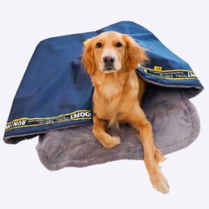 Sac de couchage pour chien avec petit matelas Couchage chien Sac de couchage pour chien couleur: Bleu