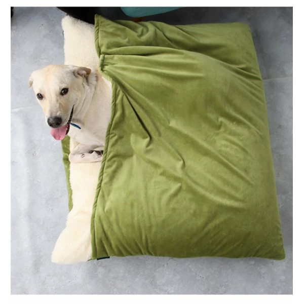 Sac de couchage pour chien coussin confortable Couchage chien Sac de couchage pour chien couleur: Beige|Bleu|Gris|Marron|Orange|Vert