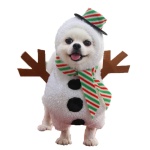 Déguisement de noël pour chien bonhomme de neige Déguisement de noël pour chien Déguisement pour chien Vêtement chien couleur: Blanc