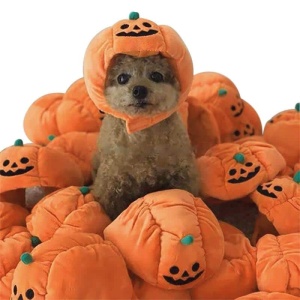 Déguisement halloween pour chien citrouille Déguisement halloween pour chien Déguisement pour chien Vêtement chien couleur: Orange