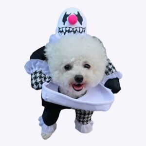 Déguisement halloween pour chien clown Déguisement halloween pour chien Déguisement pour chien Vêtement chien couleur: Noir