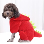 Déguisement halloween pour chien dinosaure Déguisement halloween pour chien Déguisement pour chien Vêtement chien couleur: Rouge|Vert