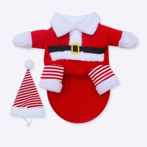 Déguisement de noël pour chien lutin de noël Déguisement de noël pour chien Déguisement pour chien Vêtement chien : Rouge