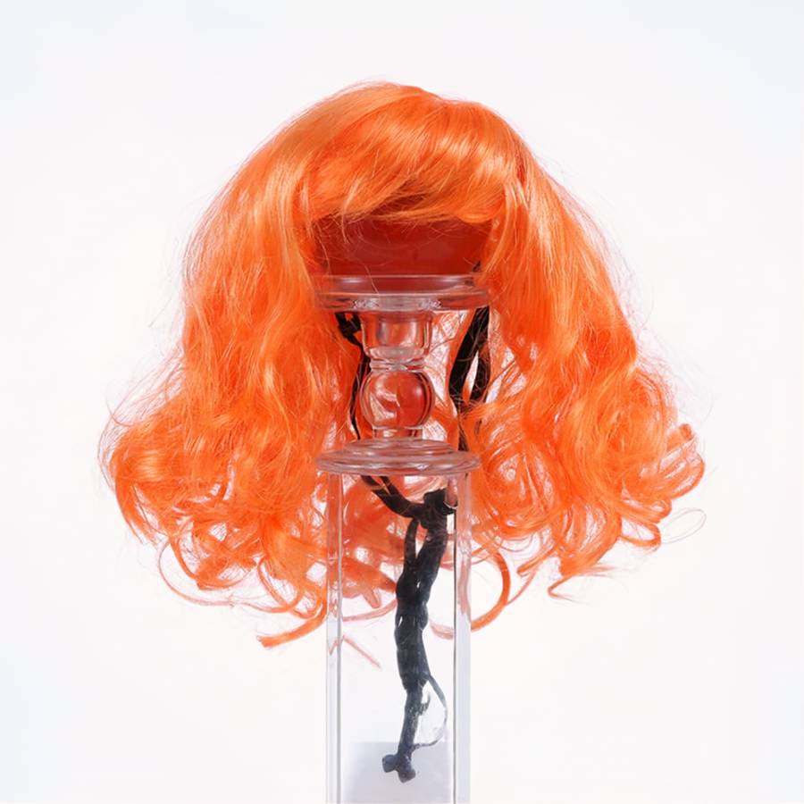 Perruque pour chien cheveux bouclés Perruque pour chien cheveux bouclés Déguisement pour chien Perruques pour chien couleur: Orange|Rose