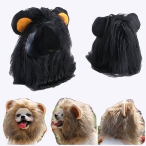 Perruques pour chien tête de lion Déguisement pour chien Perruques pour chien couleur: Marron|Noir