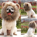 Perruques pour chien tête de lion Perruques pour chien Déguisement pour chien couleur: Marron|Noir